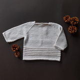 SnuggleDreams Baby Pullover – Handgestrickt aus Merino- und Alpakawolle, Weich & Atmungsaktiv