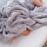 Coco ecru cotton blanket