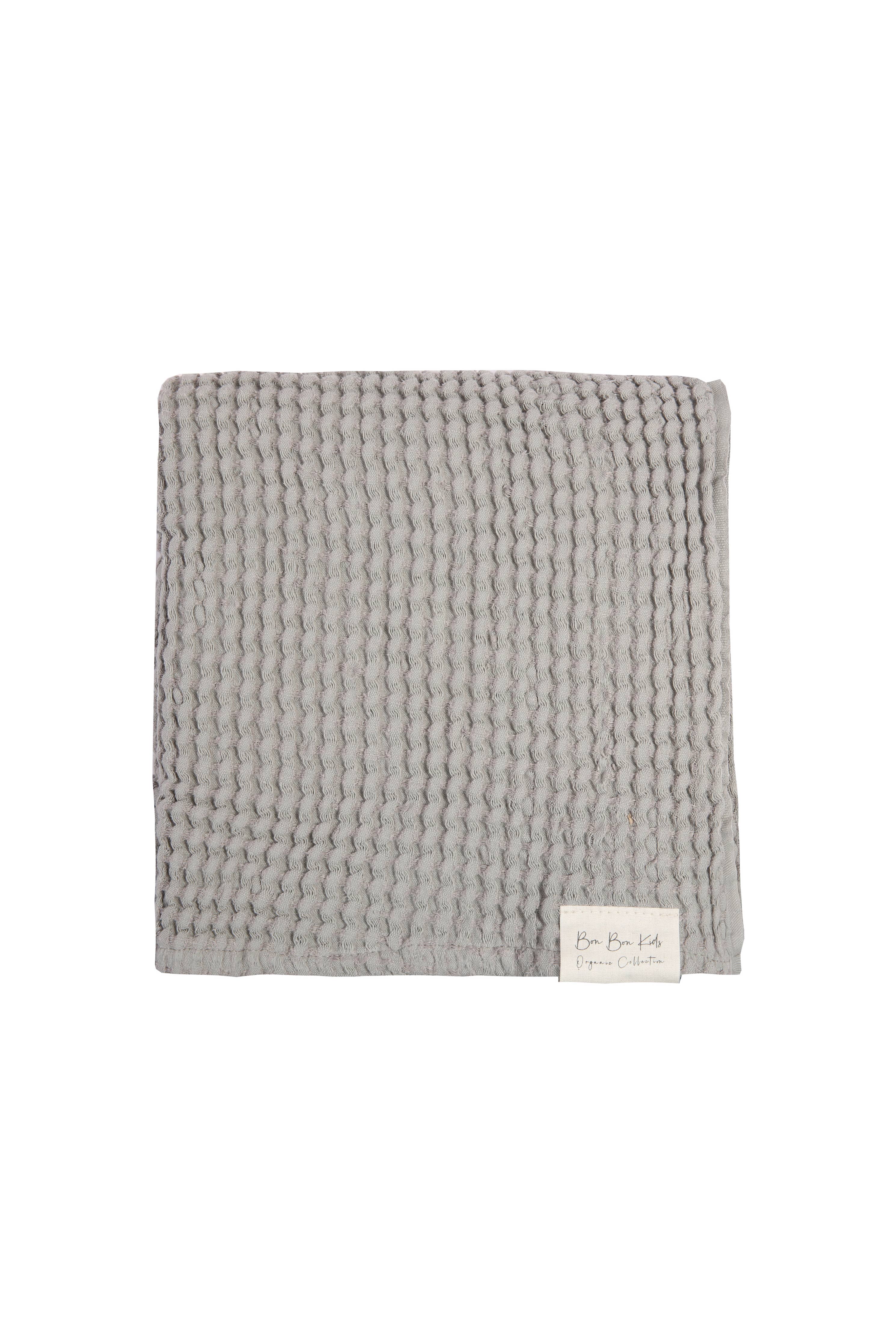 Boho linen blanket gray