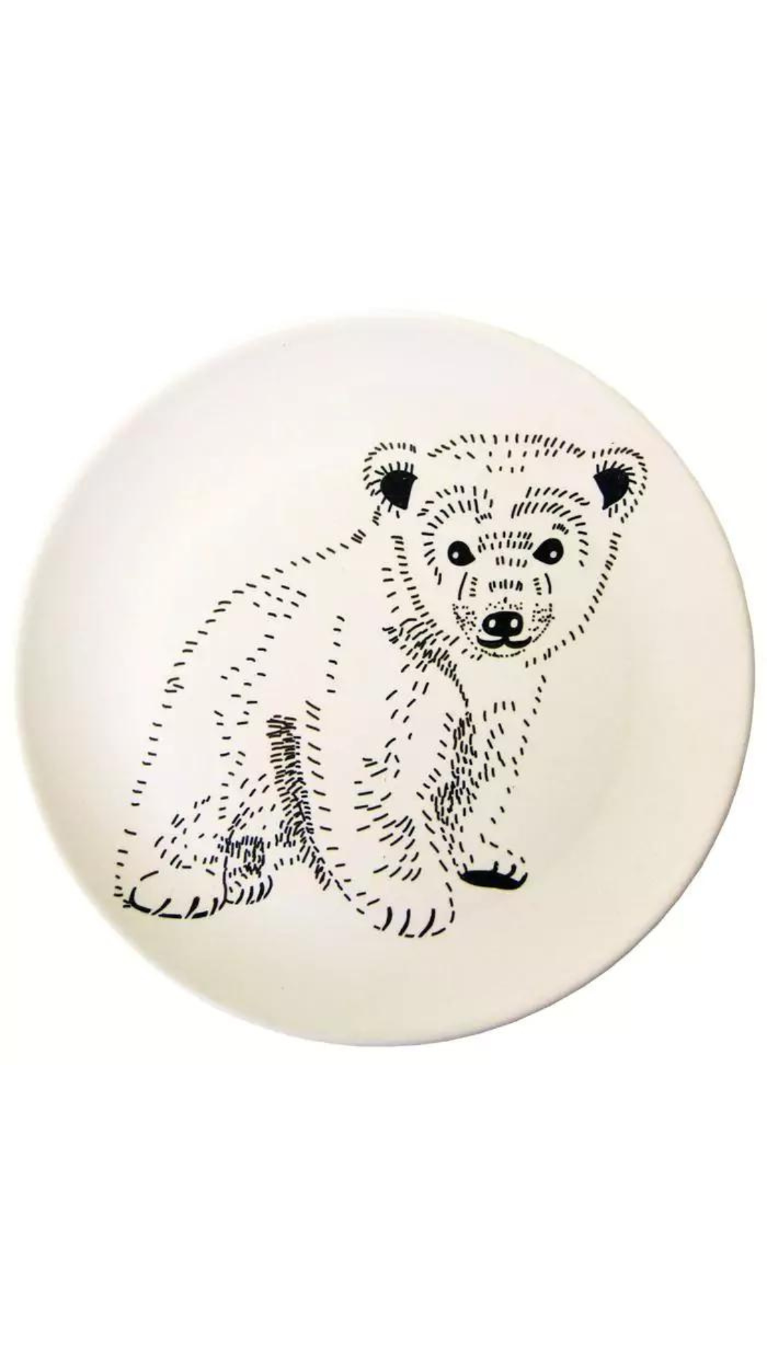 Plate standing bear