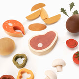 WOODEN PLAY FOOD SET / DINNER