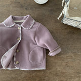 Pin Coat Jumper für Babys – Warmer Baby-Mantel mit dekorativen Nähten