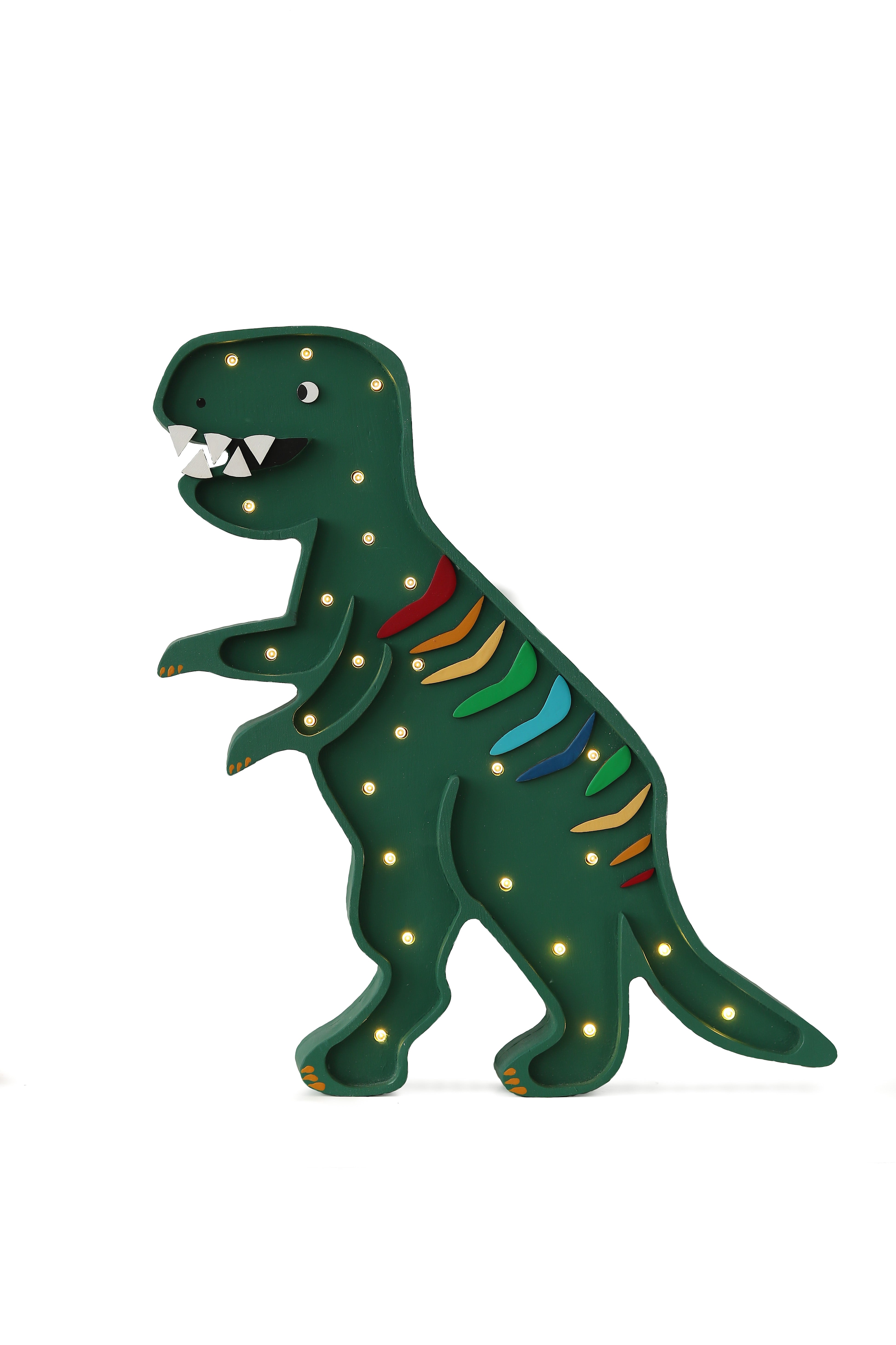 Little Lights T.Rex Dino Lampe in Rainbow Green - Ideales Kinderzimmer Nachtlicht
