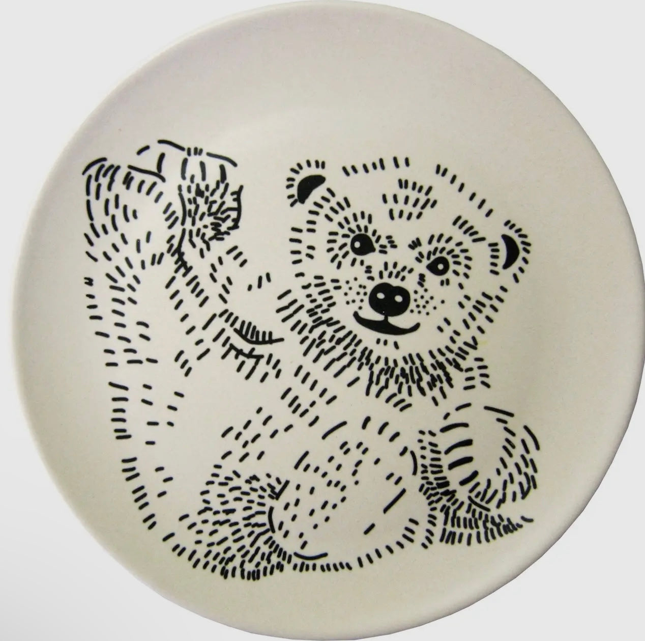 Children's plate with lying bear design - perfect for meals and snacks