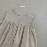 Linen Sleeveless Bodysuit Bebe Holic