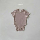 Rib Shirt Sleeves Bodysuit Cozy Kidz