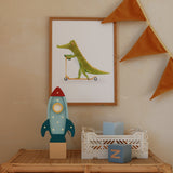 Little Lights Space Rocket Mini Lamp in Teal - Child-friendly LED night lights