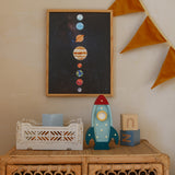 Little Lights Space Rocket Mini Lamp in Teal - Child-friendly LED night lights