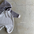 Stripes Hoody Bodysuit -Choral