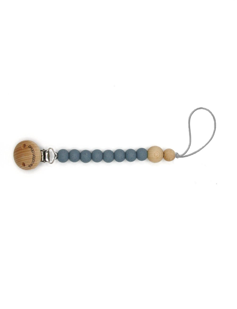 the cotton cloud pacifier chain made of silicone Round Charcoal