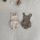 Yoru Check Dungarees Bodysuit Bebe Holic