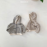 Broccoli Stripe Hooded Zip-up Jacket