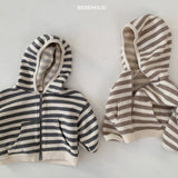 Broccoli Stripe Hooded Zip-up Jacket