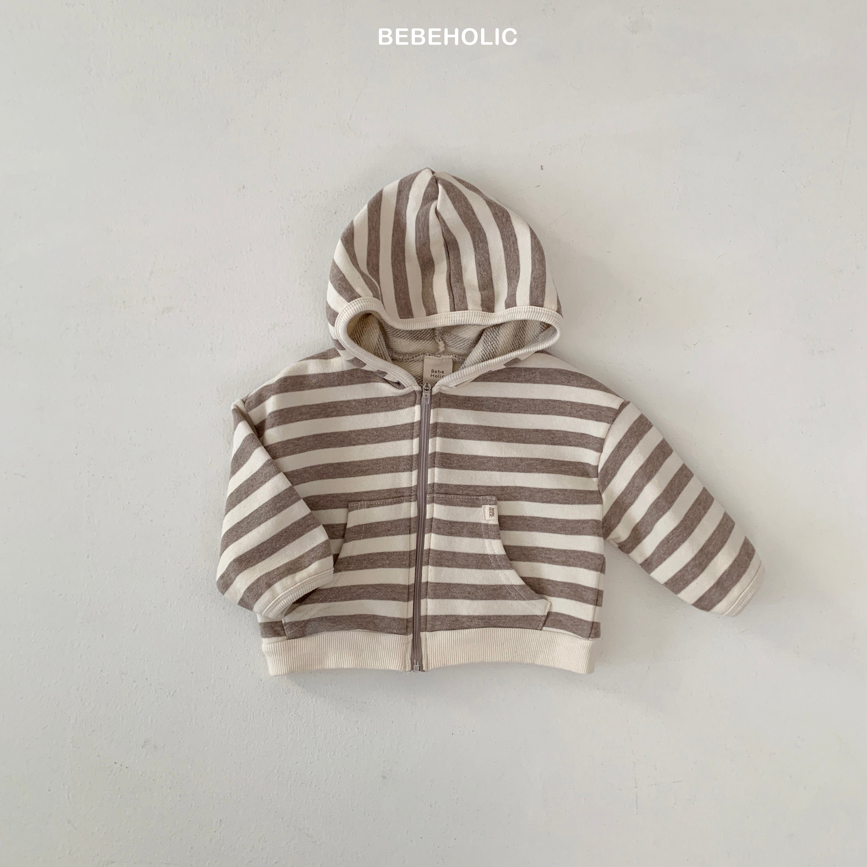 Broccoli Stripe Hooded Zip-up Jacket