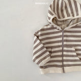 Broccoli Stripe Hooded Zip-up Jacket