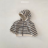 Broccoli Stripe Hooded Zip-up Jacket