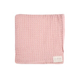 Boho linen blanket powder pink