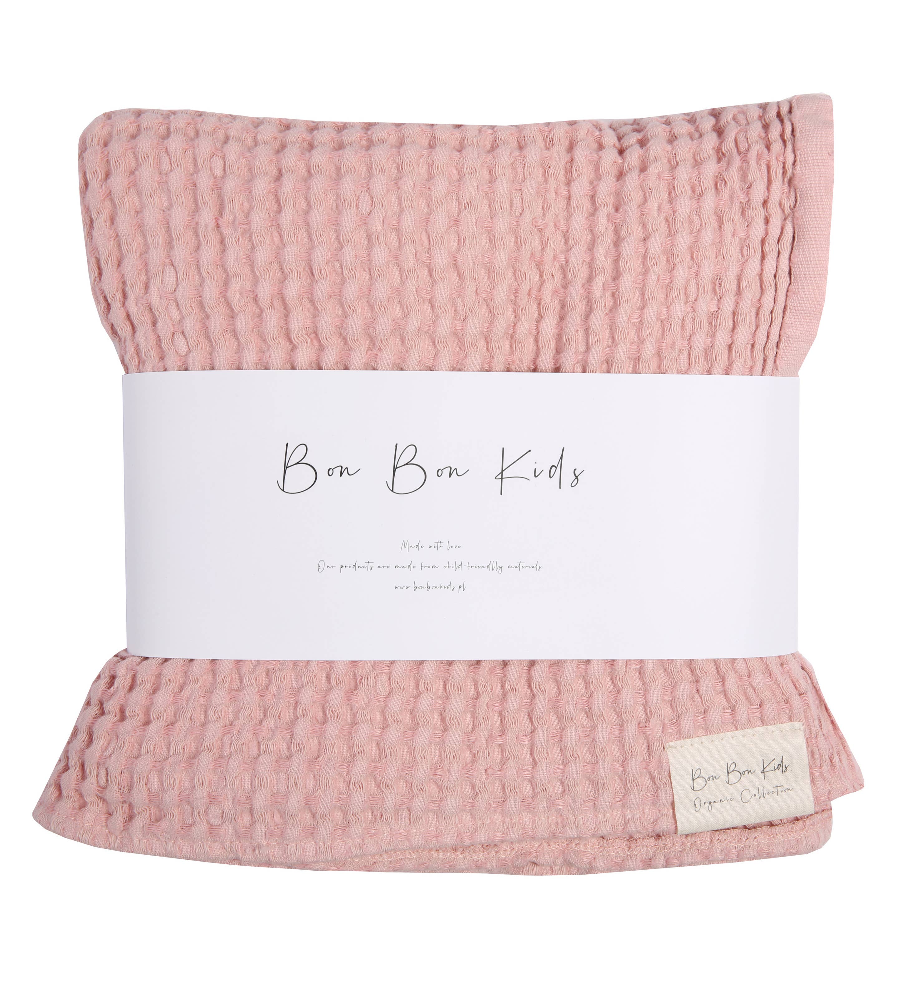 Boho linen blanket powder pink