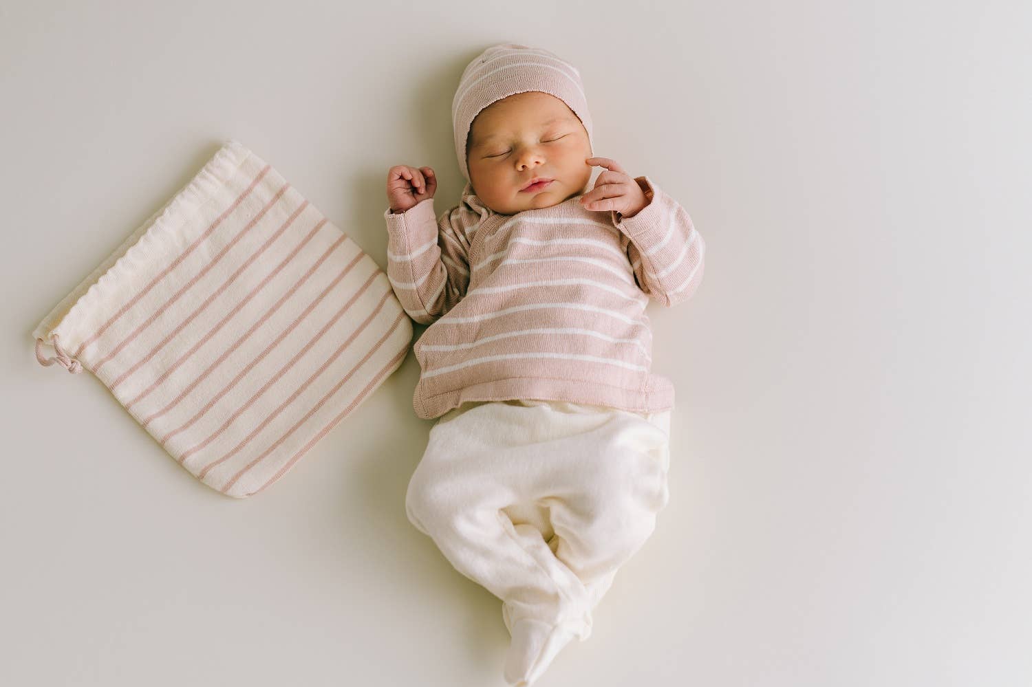 Newborn Pack gestreift rosa: 0 -1 Monat (56 cm)